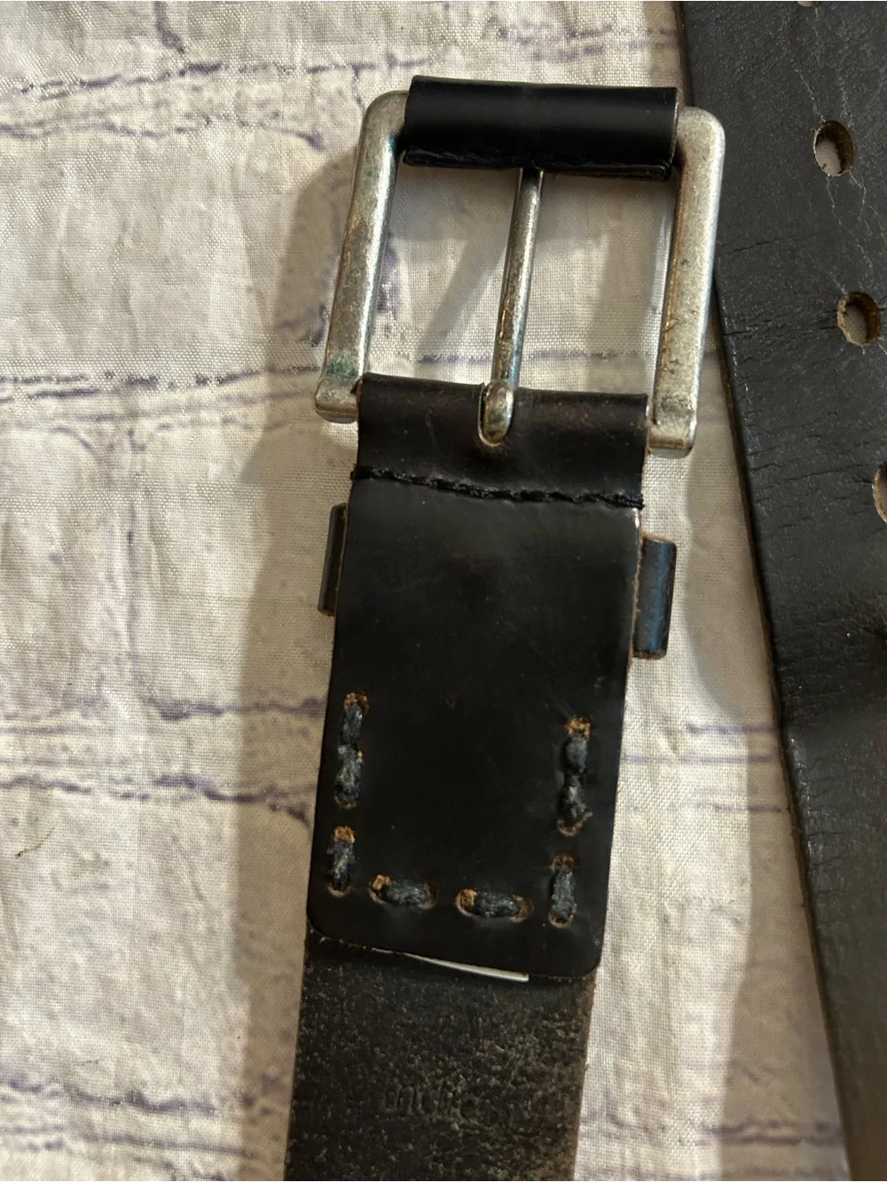 LUCKY BRAND INDIA MADE BLACK PRINT LEATHER & TIMBERLAND BLACK LEATHER 40